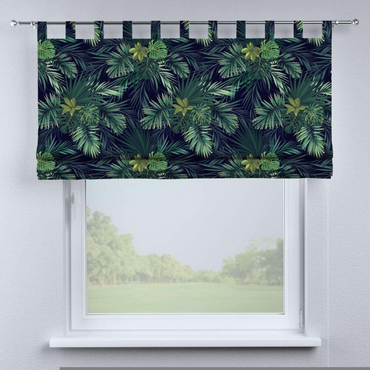 Римская штора «Кортин» на петлях «Пальмовые листья»