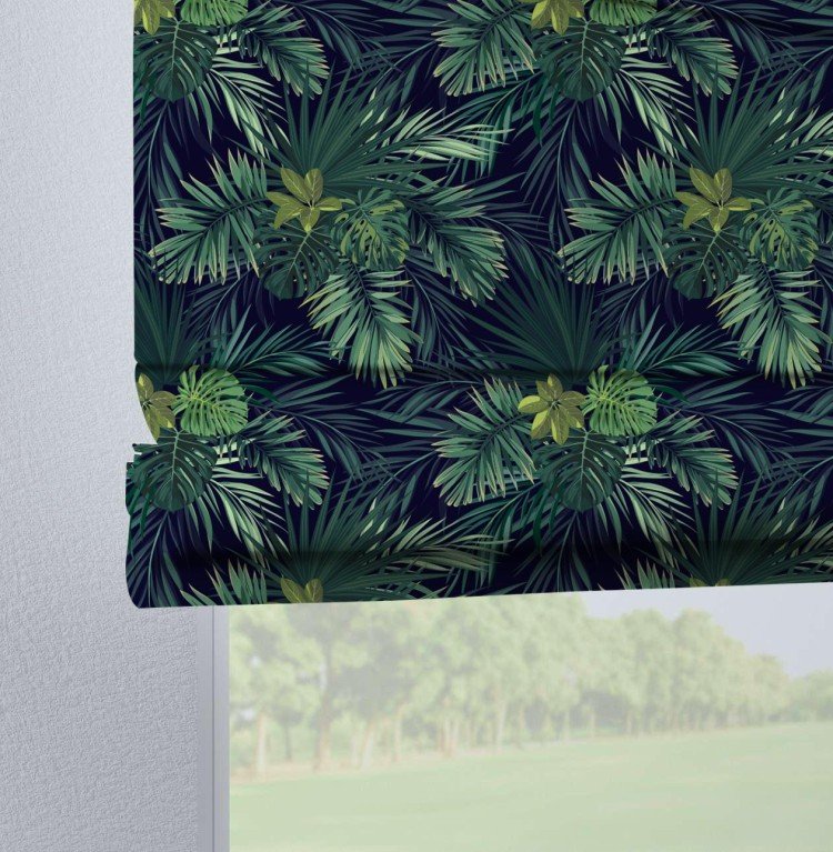 Римская штора «Кортин» на петлях «Пальмовые листья»