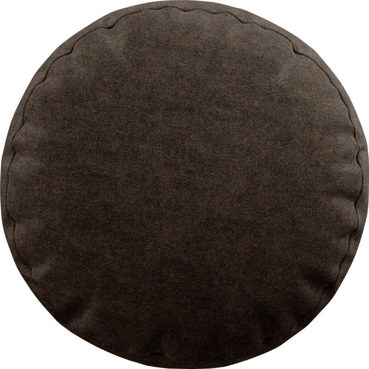 Подушка круглая «Кортин» твид блэкаут тёмно-коричневый