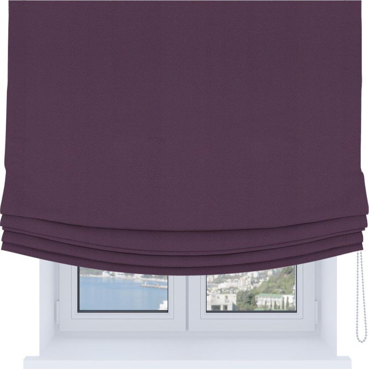 Римская штора Soft с мягкими складками, ткань блэкаут однотонный фуксия