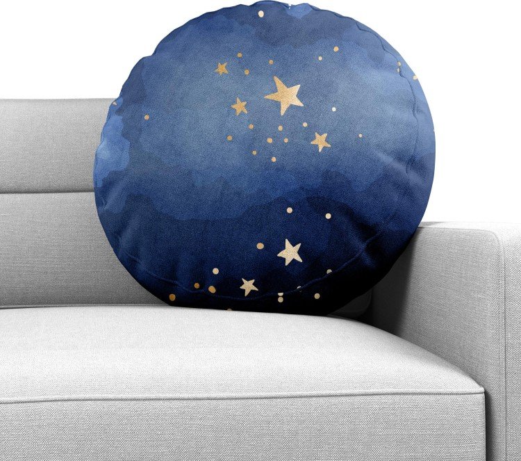 Подушка круглая Cortin «Золотые звёзды»