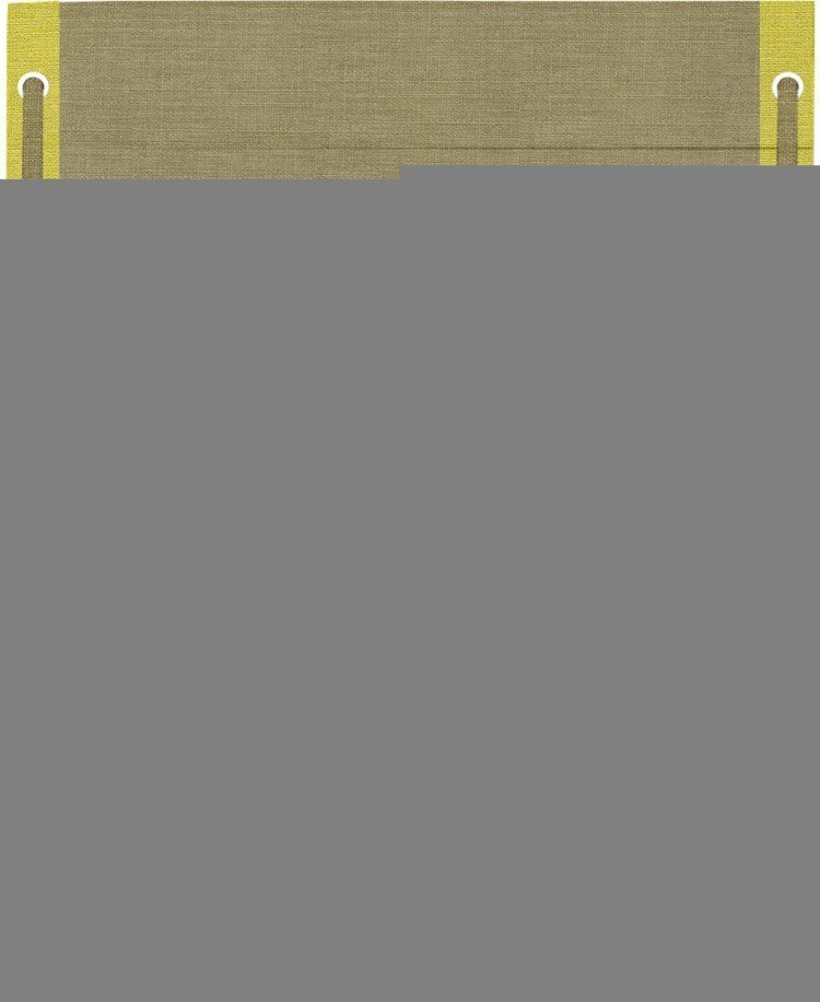 Римская штора «Кортин» с кантом (люверсы с пояском), для проема, лён коричневый