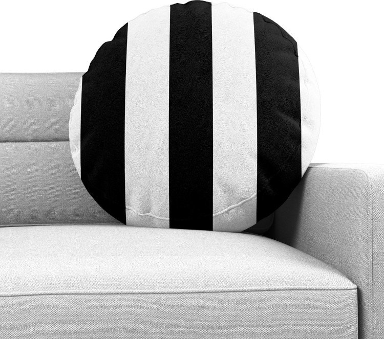 Подушка круглая Cortin «Черное и белое»