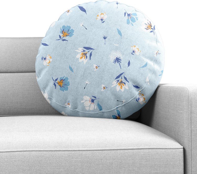 Подушка круглая Cortin «Голубые цветы»
